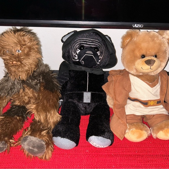 Build a Bear Disney Star Wars Lot of 3 han solo Chewbacca kilo ran